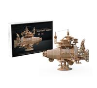 Kisss 3D Wooden Model Kits, Wooden Spaceship 3D Mechanical Model Kit Domain Speed Cruiser Model, Model Construction Set, 3D Puzzle Wooden Kit Wooden Model Kits Birthday Festival Gift-KIT/233PCS