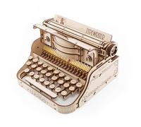 Kisss 3D Wooden Puzzles Retro Typewriter, Mechanical Typewriter 3D Puzzle Model Kits for Adults, 453PCS DIY Wooden Assembly Kit Handcrafted Desktop Ornament Toy Gift -KIT