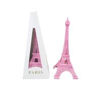 Kisss Eiffel Tower Model Kit,3D Modular Building Set Ornament Display Tower Model Kits, Paris Architecture Puzzles Paris Olympics Birthday Gifts for Adults (18cm/Pink)
