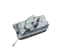 Kisss Plastic Battle Tank Models, 1:350 Scale Mini Tank Tiger King Heavy Thumb Tank Model with Display Stand and Packaging Box Christmas for Adults and Military Fans