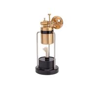 Kisss Retro Steam Engine Model Set with Boiler, Metal Three-Legged Oscillating Single-Cylinder External Combustion Engine Motor Model, STEM Education Mechanical Toy Gift -RTR