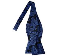 KissTies Mens Self-Tied Bow Tie Paisley Bowties For Men, Navy Blue, One size