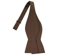 KissTies Satin Self-Tied Bow Ties Wedding Bowties + Gift Box - brown - One size