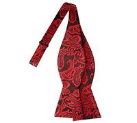 KissTies Self Tied Bow Tie Paisley Wedding Bowties, Red, One size