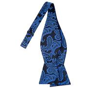 KissTies Self Tied Bow Tie Paisley Wedding Bowties, Royal Blue, One size