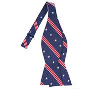 KissTies Silk Self-Tied Bowtie The USA Patriotic Bow Ties, Blue, One Size