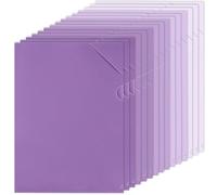 Kisston 15 Pack Purple Clear Plastic Folders Sleeves Project Pockets for Letter Size 12.1x8.8, L-Shaped Transparent File Jacket for School Office Desk Supplies