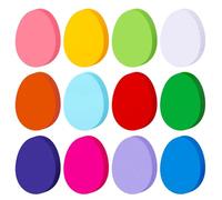 Kisston 360 Pcs Easter Egg Cutouts Paper 3.9 Inch Assorted Color Die Cuts for DIY Craft Projects School Classroom Bulletin Board Decor