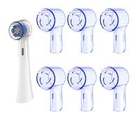 Kisstta Pack of 6 Toothbrush Covers Compatible with Oral B IO Replacement Toothbrushes, Protective Cap for IO Ultimate Cleaning, Bright White, Gentle Cleaning Brush Heads, Light Purple