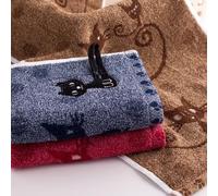 Kissvian 3 Pack Cute Kitten Design Hand & Face Towels with Hanging Loop, Fingertip Towels Soft Absorbent Bathroom & Kitchen Towels for Kids Adults - Adorable Cat Themed Towel Set