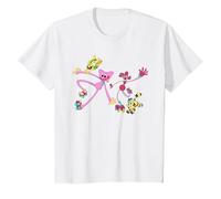Kissy Missy Cat-Bee & Mommy Long Legs Skating Kids T-Shirt, Youth, White, Large
