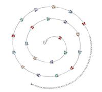 KissYan Bikini Body Chains for Women, 14K Gold Adjustable Sexy Waist Chain Summer Beach Colorful Cuban Link Pearl Evil Eyes Belly Chain Handmade Trendy Chic Jewelry Gift(Silver-butterfy)