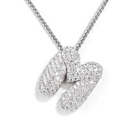 KissYan Bubble Letter Necklace, 14K Gold Plated Balloon Initial Pendant Box Chain Necklace Dainty Pave CZ Jewelry Gift for Women