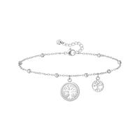 KissYan Tree of Life Bracelets for Women, Silver Bracelet, Stainless Steel Tree of Life Bracelet with Pendant, Jewellery Gift for Women