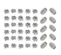 Kissymix 40 Piece Silver Ribbon and Bow Pack - Silver Gift Wrapping Accessories with 30 Bows and 10 rolls of Curling Ribbon for Birthday