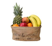 Kissymix Jute Storage Basket - Rectangular Woven Basket - Open Rustic Storage Solutions for the Home - Kitchen, Utility & Garden Shed Storage