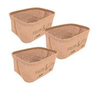 Kissymix Jute Storage Baskets - Small and Large Rectangular Woven Baskets - Open Rustic Storage Solutions for the Home - Kitchen, Utility & Garden Shed Storage (3 Pack)