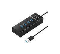 KIST USB 3.0 4-Port Super Speed Hub For PC, Laptop, PS4, Xbox, Complimentary USB LED LIGHT and VELCRO STRIPS.