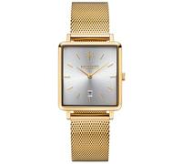 Kistanio Carre Flat Women's Watch with Milanese Strap Sapphire Glass 26 x 28 mm Diameter Stainless Steel Date in Various Designs, Gold / Silver