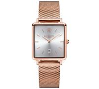 Kistanio Carre Flat Women's Watch with Milanese Strap Sapphire Glass 26 x 28 mm Diameter Stainless Steel Date in Various Designs, Rose gold / silver