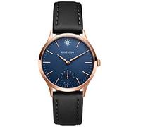 Kistanio Ladies Watch Stratolia Sapphire Glass Rose Blue with Black Leather Strap KIS-STR-31-118