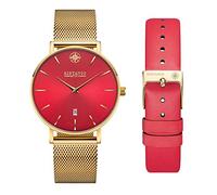 Kistanio Moyen GO-RTS-M-L-RTN Women's Watch with Sapphire Glass and Milanese Strap + Extra Leather Strap