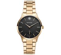 Kistanio Stratolia Women's Watch with Metal Strap Sapphire Glass 31 mm Diameter Stainless Steel 5 ATM Small Seconds Various Variations, Champagne/black, Bracelet