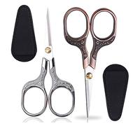 KISTARCH 5 Inch Vintage Precision Scissors - Multi-Purpose Beauty Grooming Kit for Hair Trimming, Beard, Eyebrow, Eyelash | Sewing Embroidery Scissors for Craft & Art Work