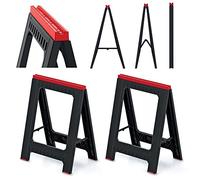 Kistenberg 2x Work Trestle Titanium Stand KTIS8060 - Foldable | Non-Slip Feet | 350 kg Load Capacity | Plastic | 58 x 41.5 x 77 cm
