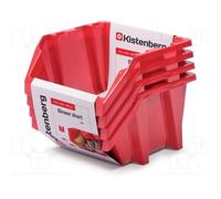 KBISS28-3020 Container: Cuvette Red Short 238x272x160mm 4pcs KBISS28 BINEER BOX