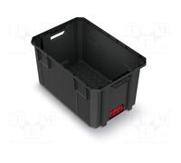 Transport Box Tool Box Module Box X-Block Load Capacity up to 50 kg Plastic Black 544 x 362 x 300 mm