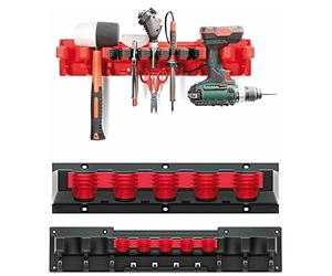 Kistenberg Multi Tool Rack Wall Mount Holder, 597 x 128 x 118mm | Tool Bar, Workshop Garage, Multifunction, Plastic