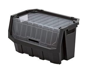 Kistenberg Multifunctional Stacking Container for Small Parts Plastic Transparent Lid 396 x 290 x 280 cm (L x W x H)