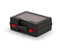 Tool Box with Functional Compartments, Ergonomic Handle, Plastic, 384 x 335 x 144 mm (L x W x H)