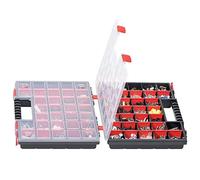 (Model 3) Duo Compartment Storage Tandem Organiser Case Tool Box Adjustable Dividers