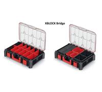 Sorting Box, Assortment Box, Small Parts Magazine with Dividers, Transparent Decker, Stackable, 543 x 368 x 122 mm