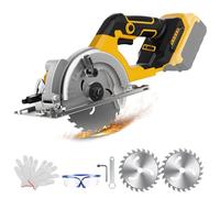 Kistrba 5.5'' Cordless Circular Saw for Dewalt 18V 20V Battery, Power Saw with Brushless Motor, 0-45° Cutting Bevel, Idea for Wood, Plastic, Soft Metal (No Battery)