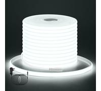 KISUFU 12V COB LED Strip Light, Ultra Bright 320 LEDs/m IP67 Waterproof Transparent Double-Sided Tape LED Lights with Power Adapter for Bedroom, Kitchen, Under Cabinet DIY Lighting.