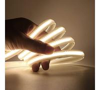 KISUFU 220V COB LED Strip Warm White 3000K,5M 288LED/s Waterproof IP67 Strip Lights CRI93+ Flexible Silicone Light Tape for Outdoor Lighting Decoration COB LED Strip Light