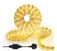 KISUFU 220V Waterproof LED Rope Light,36 LEDs/m Led Strip Light AC Fairy String Lights with Clip and Power Adapter for Indoor/Outdoor Christmas Party Home Decoration Warmwhite (3m,Warm White)