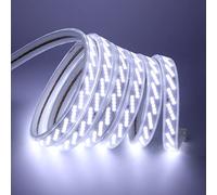 KISUFU 5m LED Light Strip,320LEDs/m IP65 Waterproof Flexible Light Strip,AC 220V 2835 LED High Voltage Rope Light,50CM Cuttable,Suitable for Indoor and Outdoor Lighting Decoration