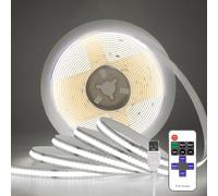 KISUFU COB USB 5V LED Ribbon, 8MM 320 LEDs/m Dimmable LED Strip Light with 11-Button RF Monochrome for Cabinets, Lockers, Display Cases, Collection Room,DIY Home Lighting