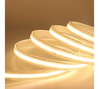 KISUFU LED Light Strip with switch,AC 220V LED High Voltage Rope Light,360 LEDs/m IP65 Waterproof Flexible Cob Light Strip,50CM Cuttable,Suitable for Outdoor and Indoor Lighting (8m, Warm white)