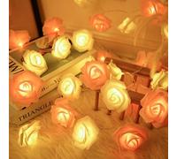 KISUFU Rose Fairy String Lights, 40 LED 6m USB Rose Fairy Light for Valentine's Day Wedding Christmas Birthday Party Decorations.