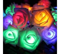KISUFU Rose Fairy String Lights, 40 LED 6m USB Rose Fairy Light for Valentine's Day Wedding Christmas Birthday Party Decorations.