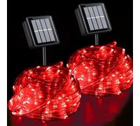KISUFU Solar Powered String Lights Outdoor 300LED 32M Garden Lights IP65 Waterproof 8 Modes PVC Rainbow Tube Copper Wire Light String for Patio,Yard,Party