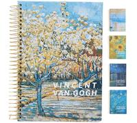 KISUOMAOYI B5 Wirebound Spiral Notebooks Bound, 300 Pages/150 Sheets,Hardcover, Waterproof Painting PVC, B5 Notepad Journal, for Women Men Work Office School,26.4 x 18.6cm -Flowering Orchards