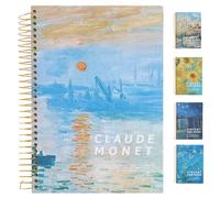 KISUOMAOYI B5 Wirebound Spiral Notebooks Bound, 300 Pages/150 Sheets,Hardcover, Waterproof Painting PVC, B5 Notepad Journal, for Women Men Work Office School,26.4 x 18.6cm -Sunrise,the impression