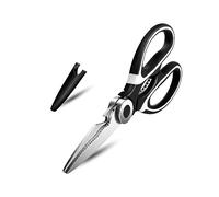 KISUOMAOYI Heavy Duty Kitchen Scissors, Sharp Kitchen Scissors Multipurpose Utility Stainless Steel Scissor, Kitchen Shears for Chicken, PoultryMeat, Vegetables, Herbs, BBQ,Bottle & Jar Opener(Black)