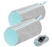 Kisvic Shoe Wash Bag Washing Machine, 2 Pieces Shoe Bag Bags for Washing Machine and Dryer, 360° All-Round Cleaning, Laundry Net Shoes (Grey, 39 x 19 cm)